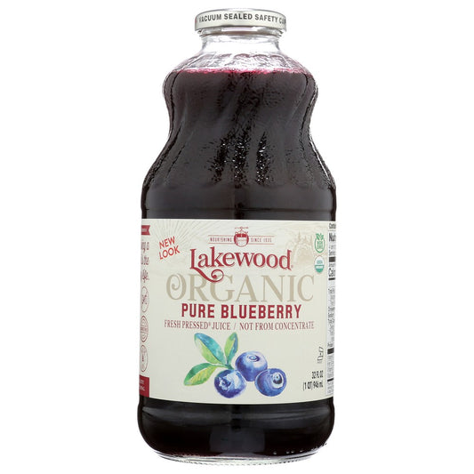 Lakewood Loq62, Lakewood Organicanic Pure Blueberry Juice, 32 Fl. Oz.,  Case of 6