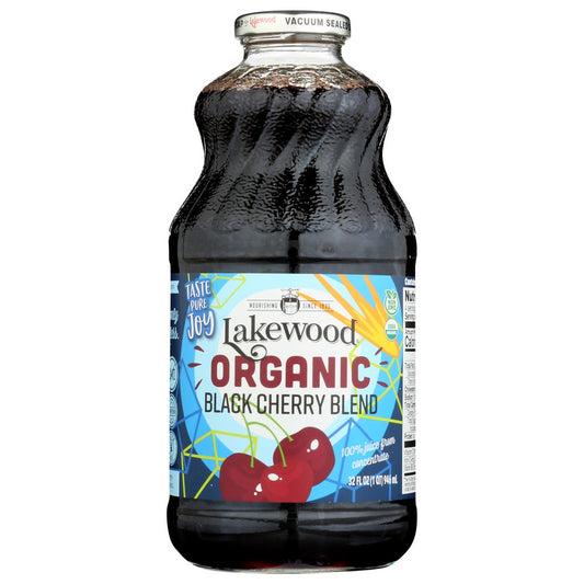 Lakewood Juice Sh Blk Cherry Organic - 32 Fluid Ounce,  Case of 6