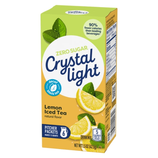 Crystal Light Iced Tea Decaf Beverage Mix, 1.5 Ounce Size - 12 Per Case.