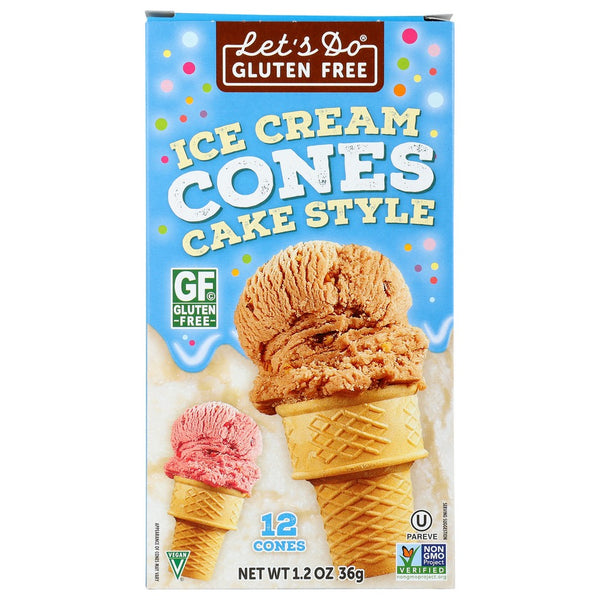 Let's Do Gluten Free® V352, Let's Do…, Traditional Style Cake Ice Cream Cones, 12 Each,  Case of 12