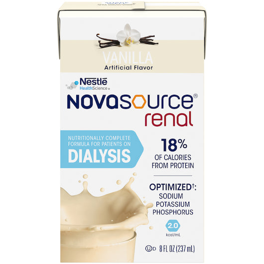 Novasource® Renal Vanilla Carton 8 Fluid Ounce - 24 Per Case.