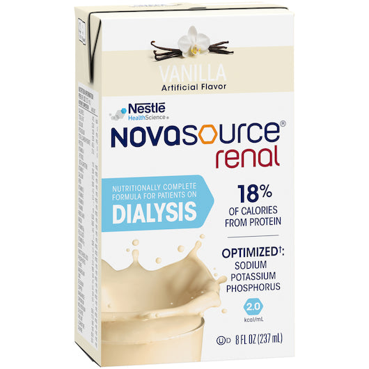Novasource® Renal Vanilla Carton 8 Fluid Ounce - 24 Per Case.