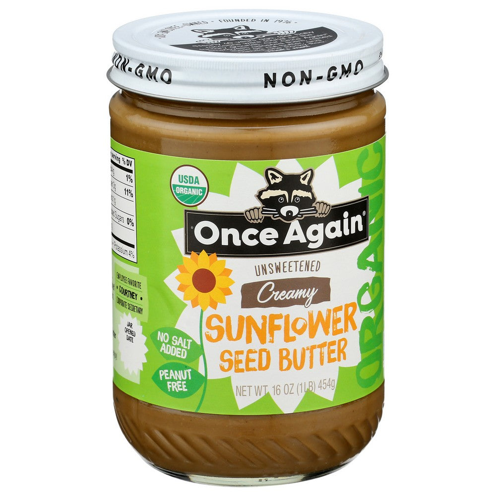 Once Again Sunflwr Btr Nslt Sug Organic - 16 Ounce,  Case of 6