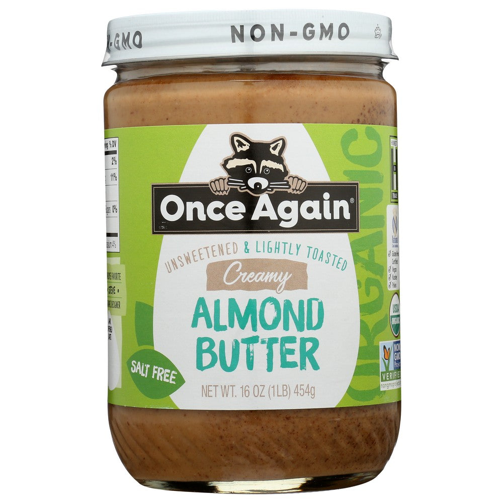 Once Again™ , Once Again Creamy Almond Butter, Unsweetened & Salt-Free, 16 Oz.,  Case of 6