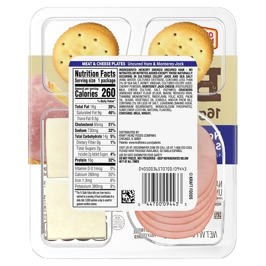Oscar Mayer Natural Single Serve Ham Convenience Meal, 3.3 Ounce Size - 7 Per Case.