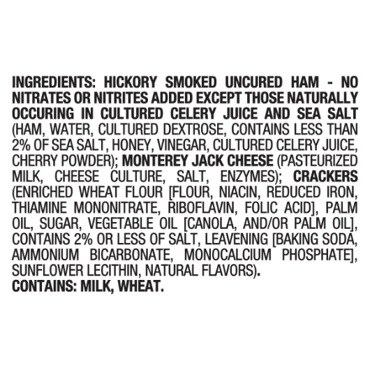 Oscar Mayer Natural Single Serve Ham Convenience Meal, 3.3 Ounce Size - 7 Per Case.