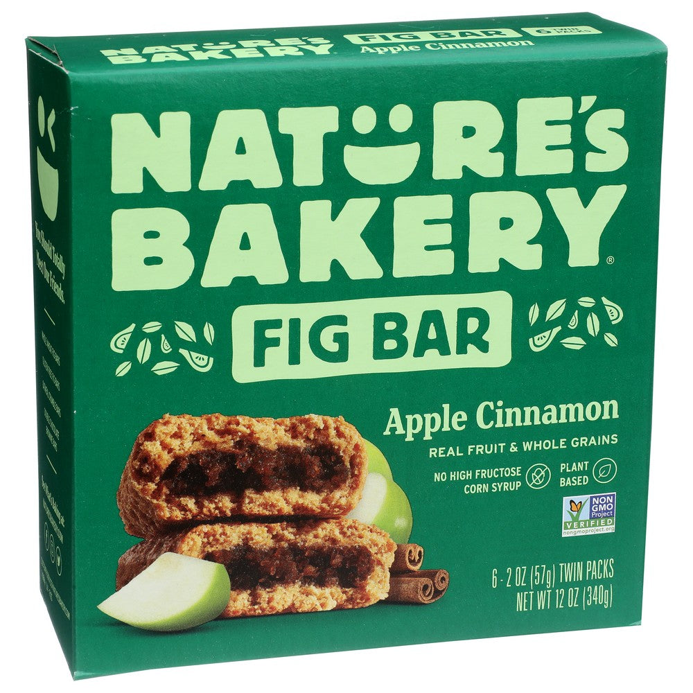 Nature's Bakery 1501010330, Nature's Bakery Stone Ground Whole Wheat Fig Bars, Apple Cinnamonamon, 6 Bars,  Case of 6