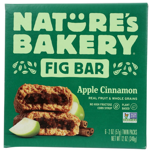 Nature's Bakery 1501010330, Nature's Bakery Stone Ground Whole Wheat Fig Bars, Apple Cinnamonamon, 6 Bars,  Case of 6