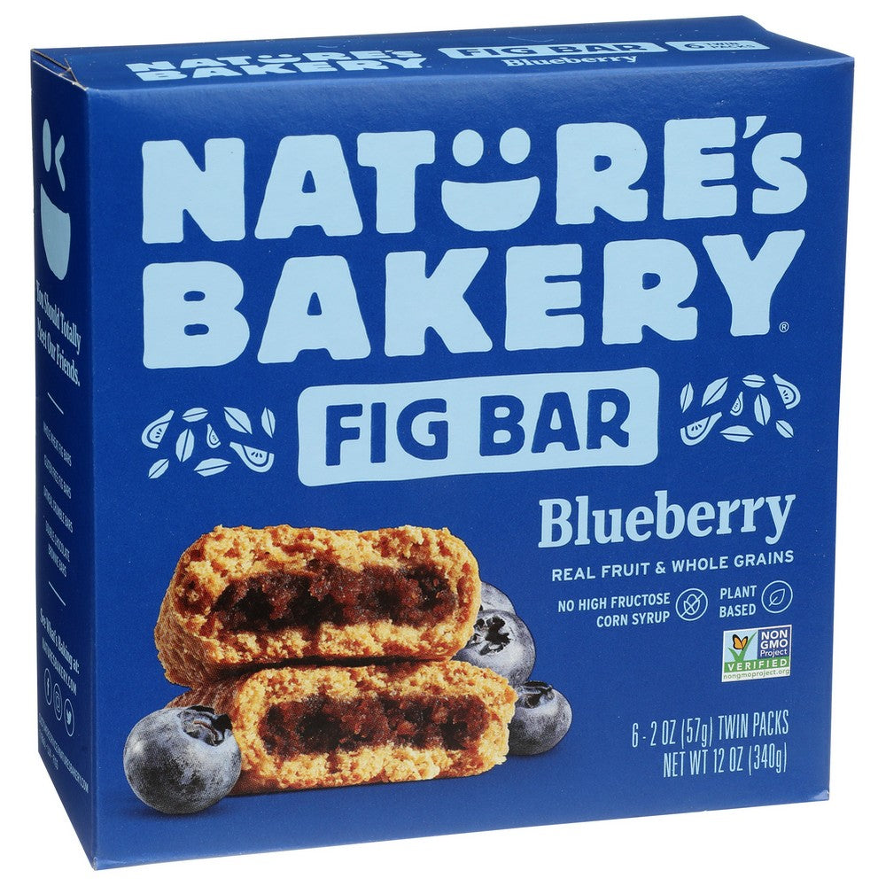 Nature's Bakery 1501020330, Nature's Bakery Stone Ground Whole Wheat Fig Bars, Blueberry, 6 Bars,  Case of 6