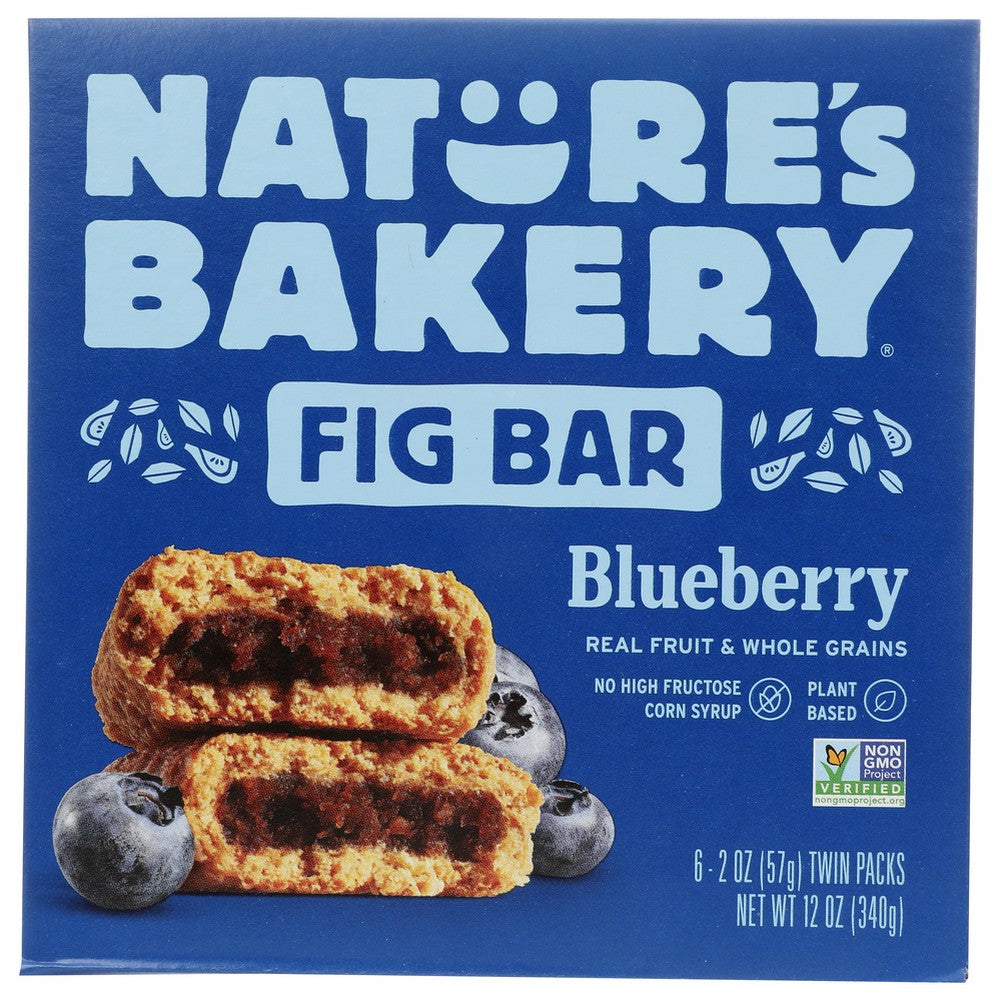 Nature's Bakery 1501020330, Nature's Bakery Stone Ground Whole Wheat Fig Bars, Blueberry, 6 Bars,  Case of 6