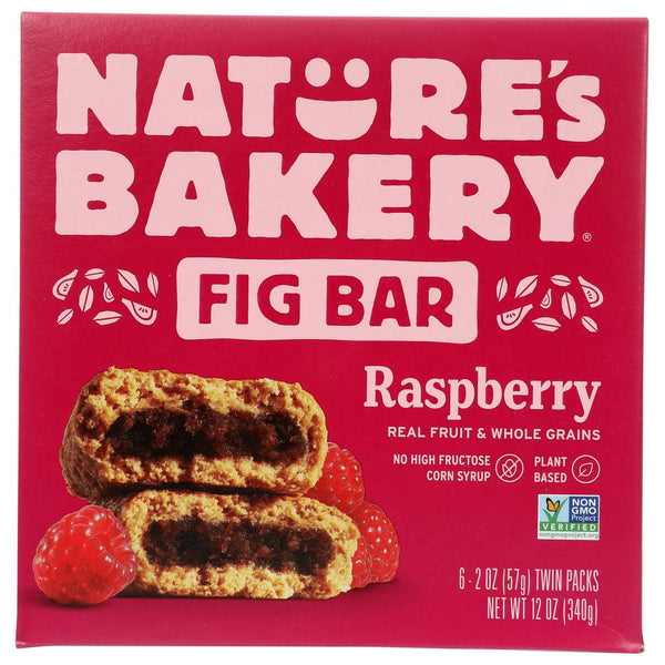 Natures Bakery Bar Fig Ww Raspbrry 6ct - 12 Ounce, Case of 6