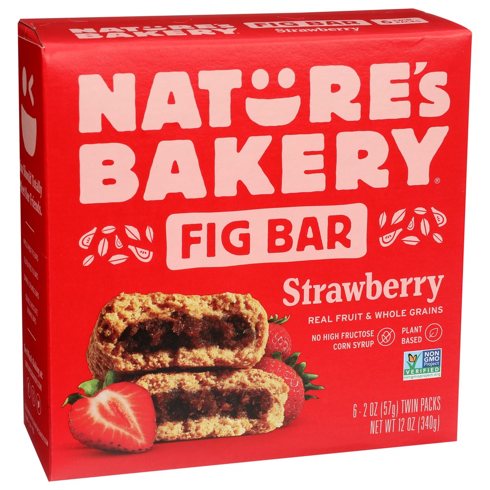 Natures Bakery Bar Fig Ww Strwbrry 6ct - 12 Ounce,  Case of 6