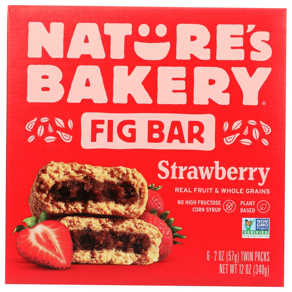 Natures Bakery Bar Fig Ww Strwbrry 6ct - 12 Ounce,  Case of 6