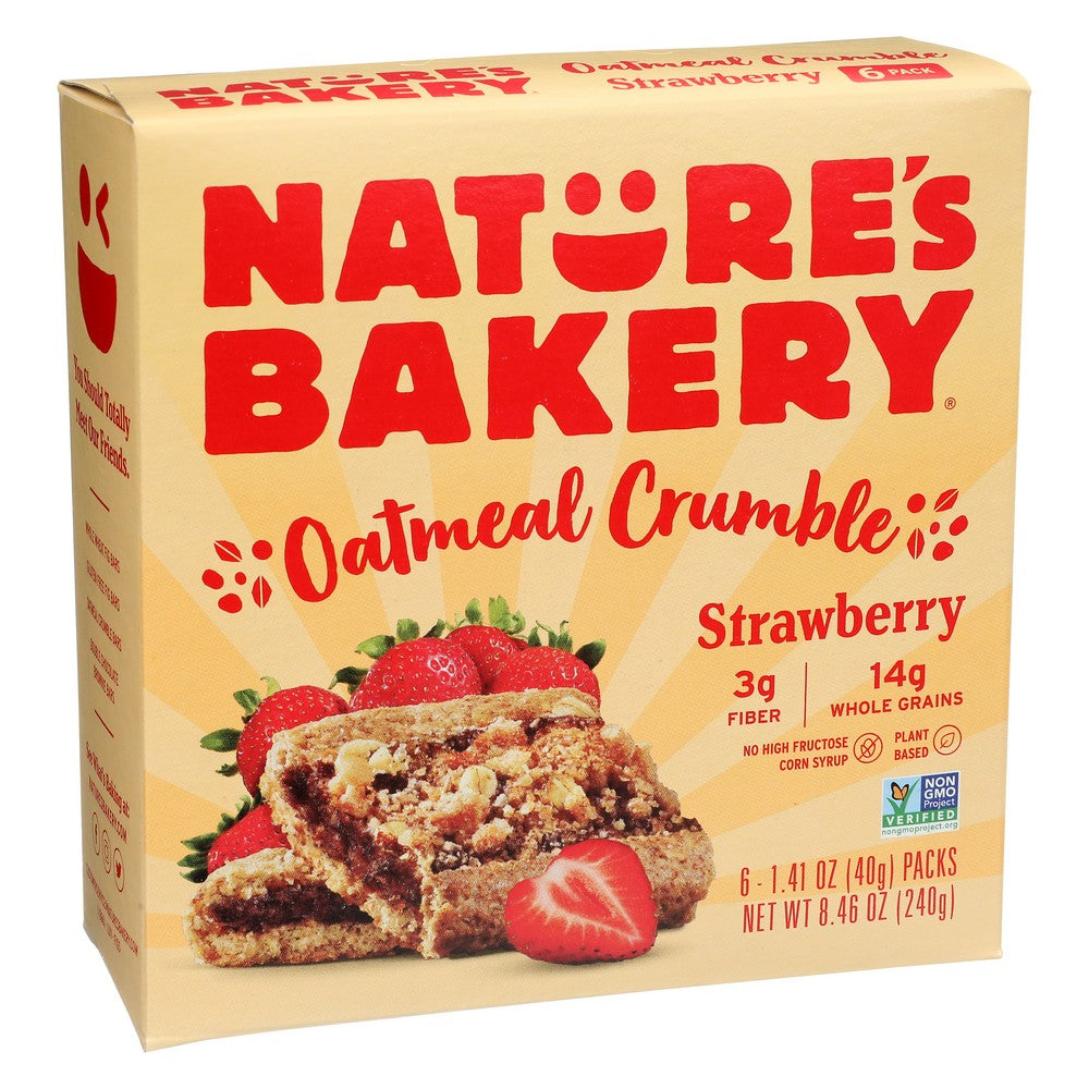 Nature's Bakery® 1506090330,  Nature's Bakery Strawberry Oatmeal Crumble Bar - 6 Count/ 8.46Oz 8.46 Ounce,  Case of 6