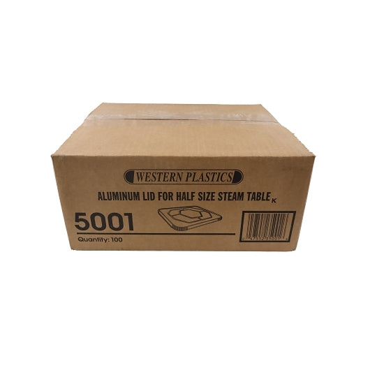 Western Plastics Half Steam Foil Lid, 100 Each, 50 Per Case