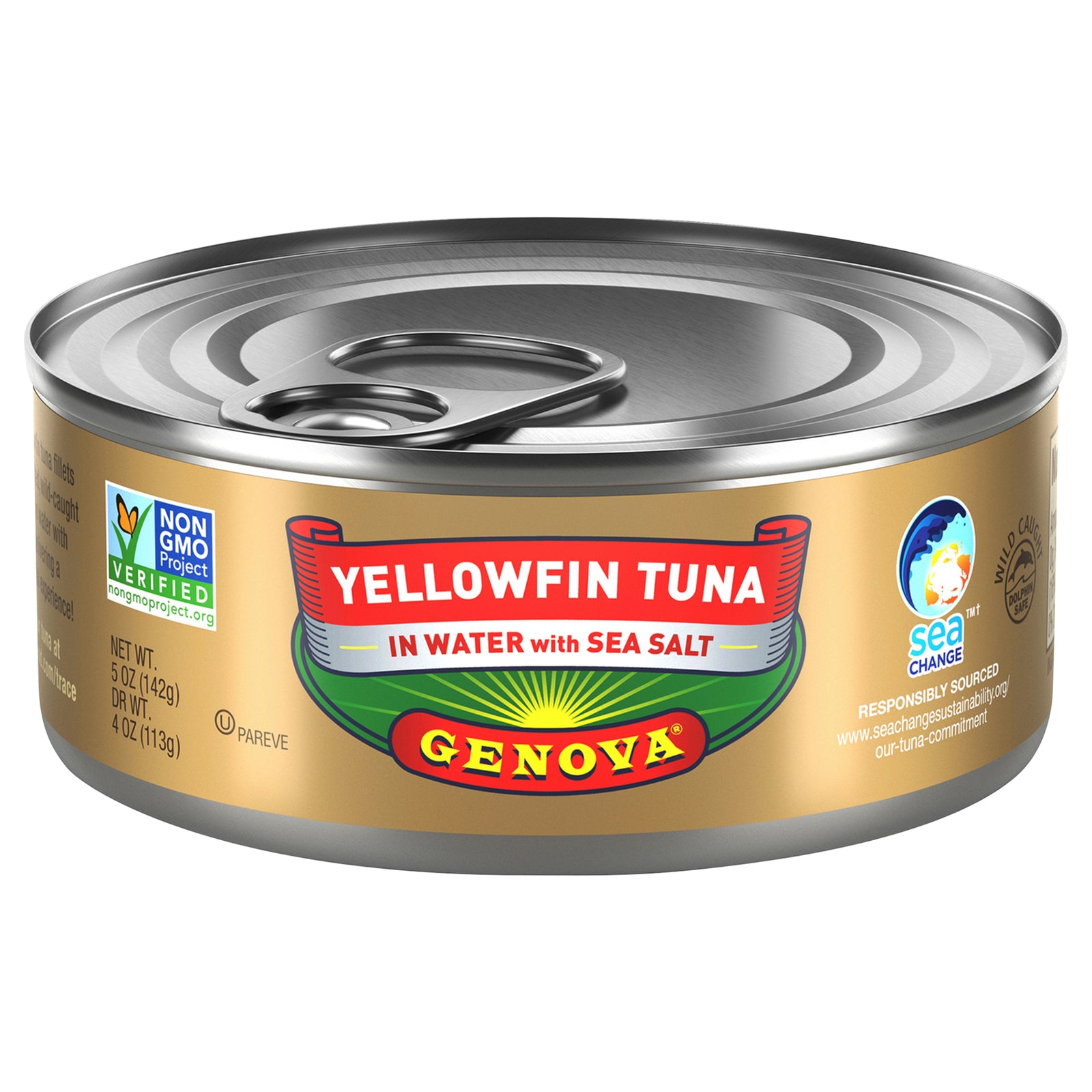 Genova - Ylwfin Tuna Water W/ Sea Salt - Case of 12-5 OZ