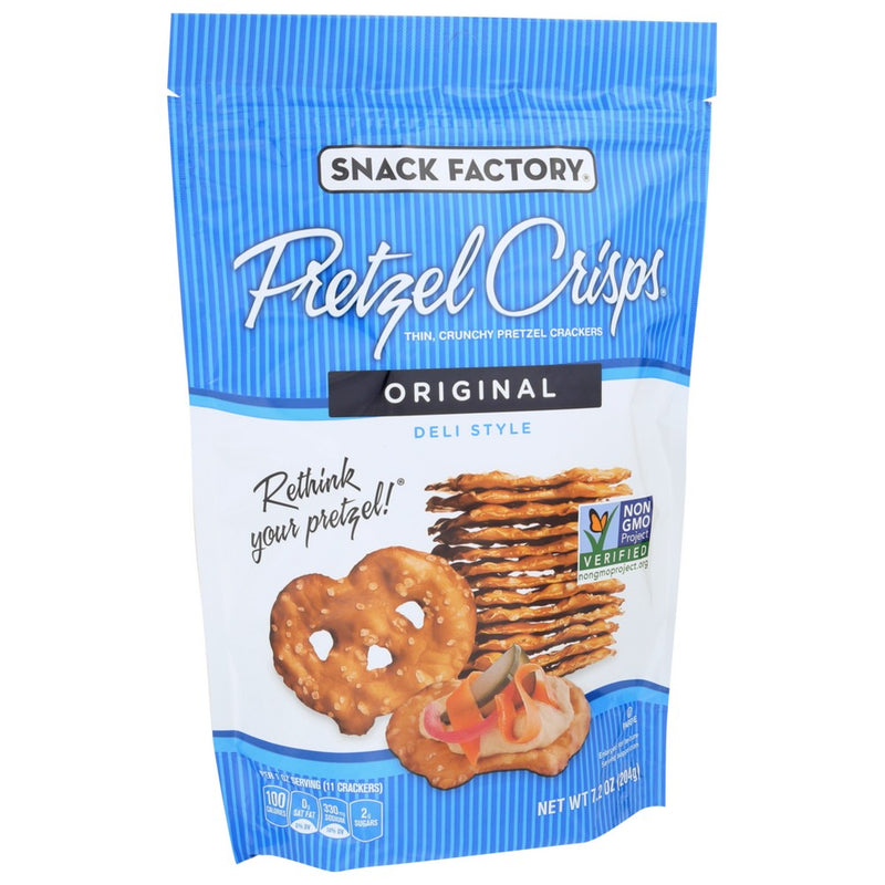 Snack Factory Pretzel Crisp Orginial - 7 Ounce, Case of 12