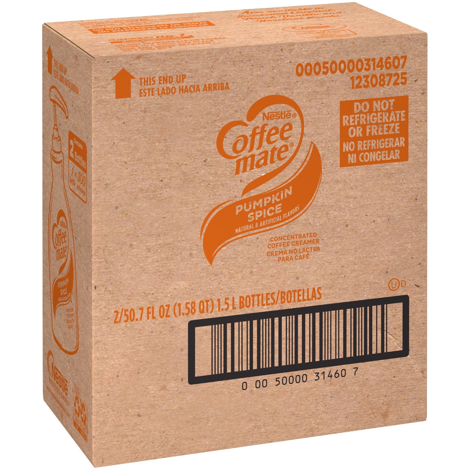 Coffee Mate Pumpkin Spice Pump Bottle 1.58 QT - 2 Per Case