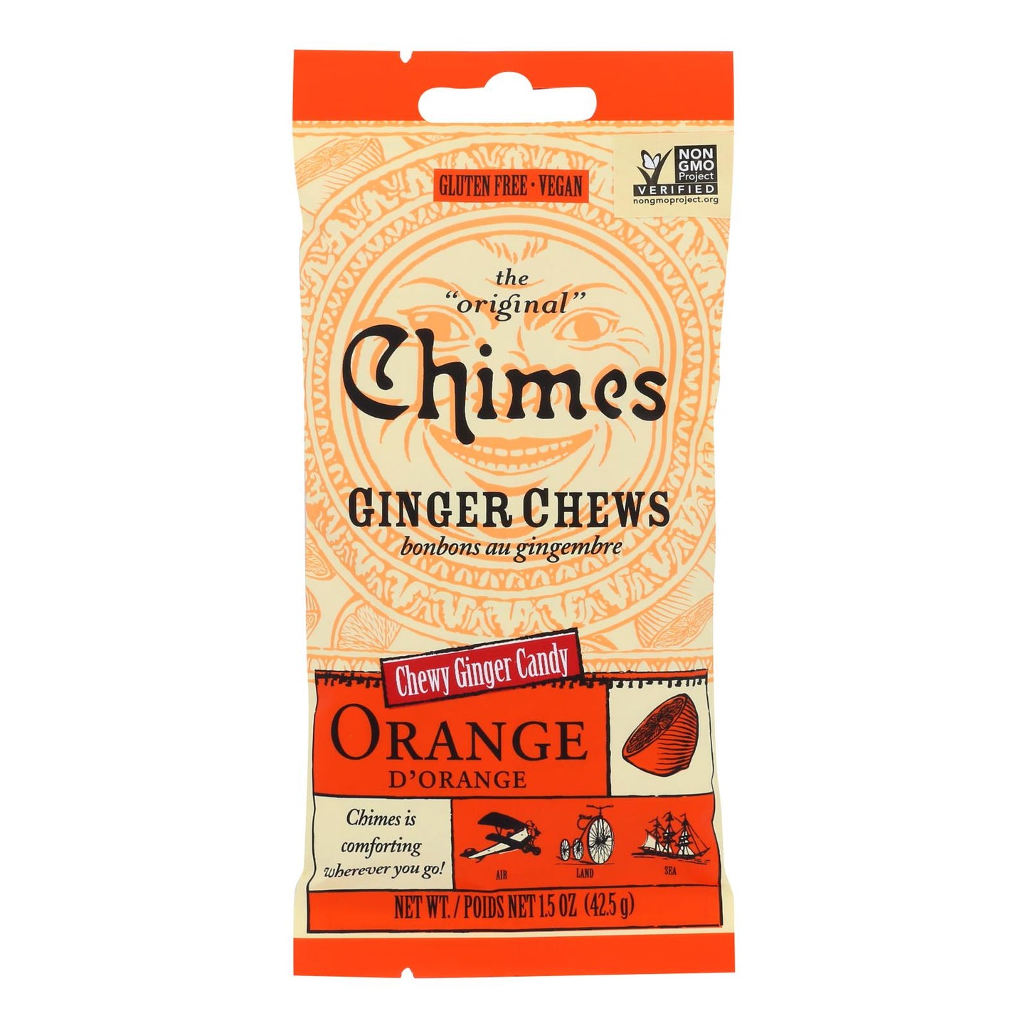 Chimes - Ginger Chews - Orange Citrus - 1.5 Ounce - Case of 12