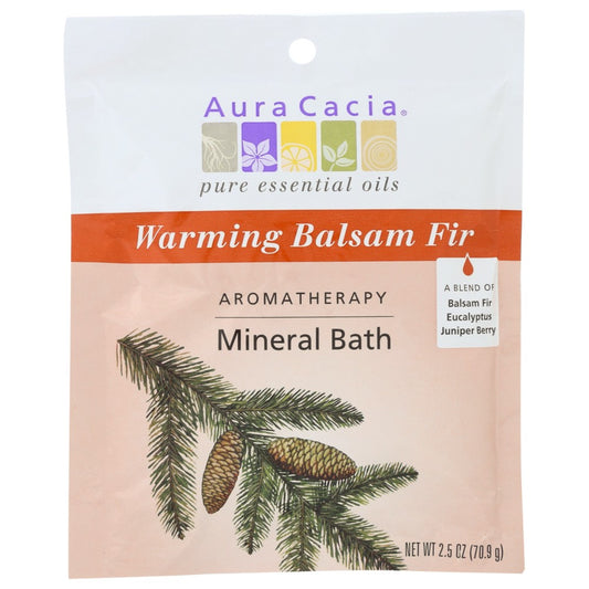 Aura Cacia® 188515, Aura Cacia Warming Balsam Fir Aromatherapy Mineral Bath, 2.5 Oz. Packet,  Case of 6