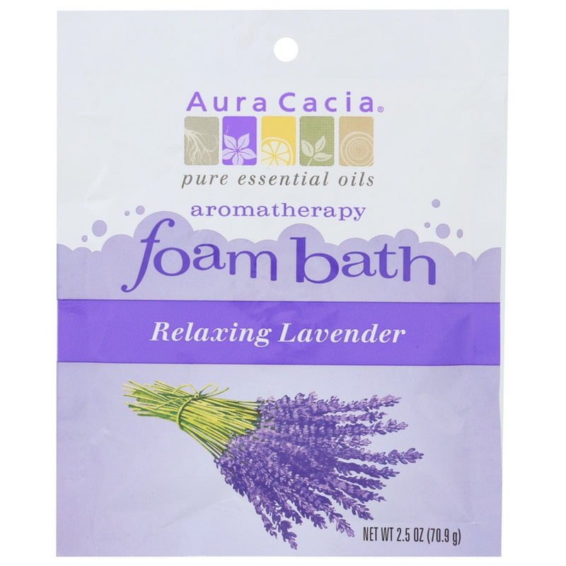 Aura Cacia Bath Foam Lavender Relaxing - 3 Ounce, Case of 6