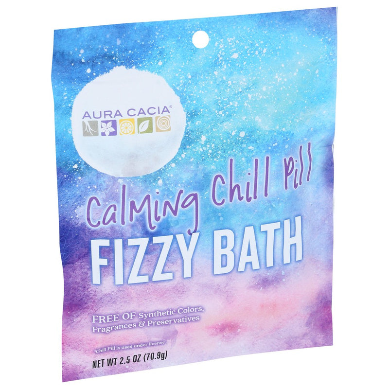 Aura Cacia Bath Fizzy Calming Chill - 3 Ounce, Case of 6