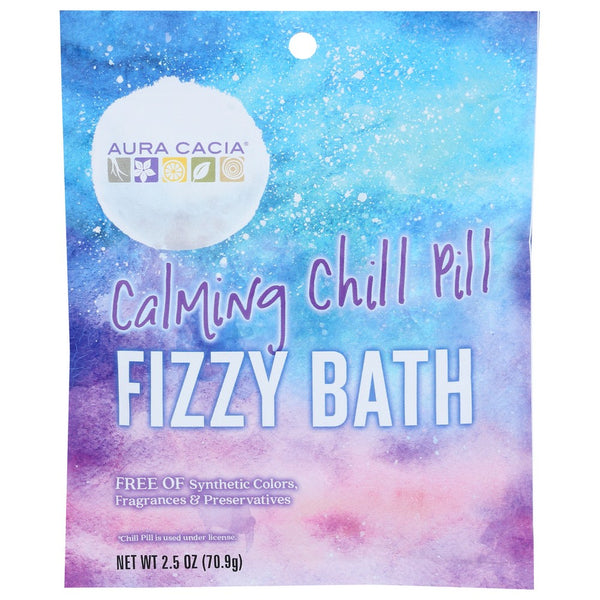 Aura Cacia Bath Fizzy Calming Chill - 3 Ounce, Case of 6