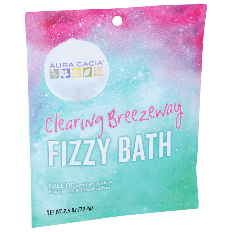 Aura Cacia Bath Fizz Clearing Breeze - 3 Ounce, Case of 6