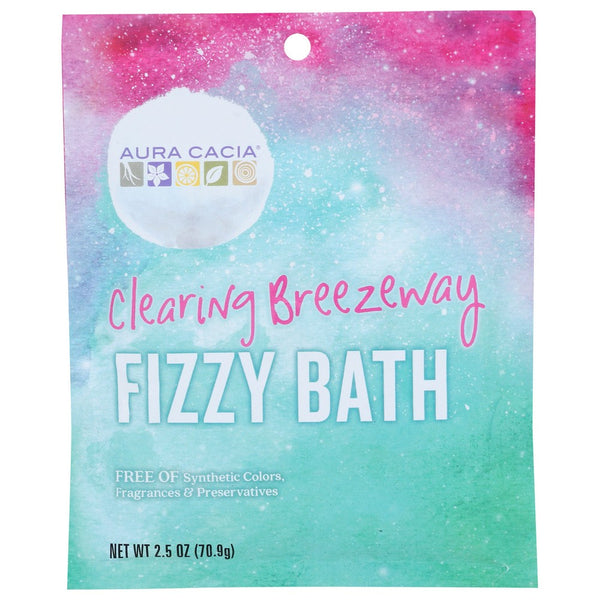 Aura Cacia Bath Fizz Clearing Breeze - 3 Ounce, Case of 6