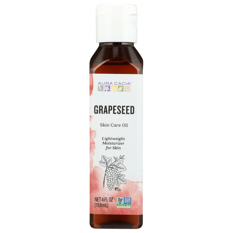 Aura Cacia Oil Skincare Grapeseed - 4 Ounce, Case of 1