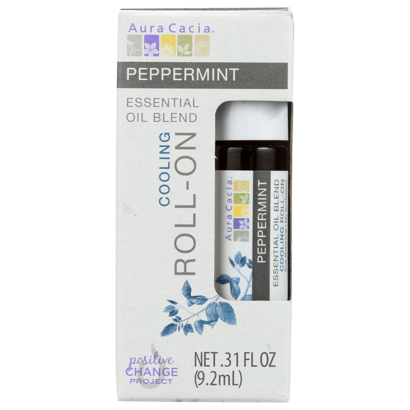 Aura Cacia Oil Essent Roll Peppm - 0 Fluid Ounce, Case of 1