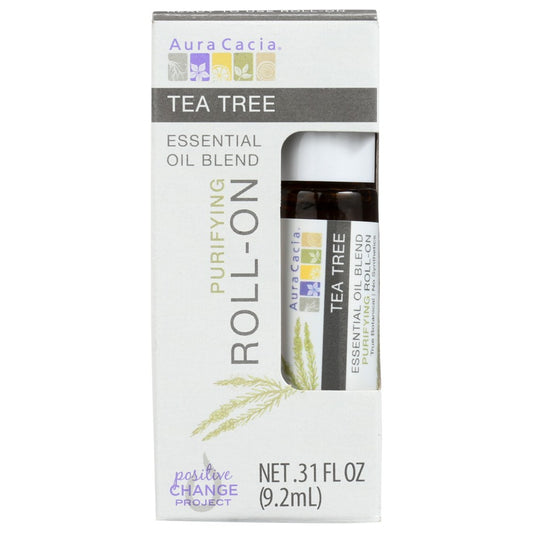 Aura Cacia® 192113, Aura Cacia Essential Oil Blend Purifying Roll-On, Tea Tree, 0.31 Oz.,  Case of 4