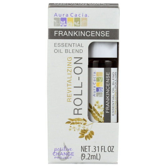 Aura Cacia® 192116, Aura Cacia Essential Oil Blend Revitalizing Roll-On, Frankincense, 0.31 Oz.,  Case of 4