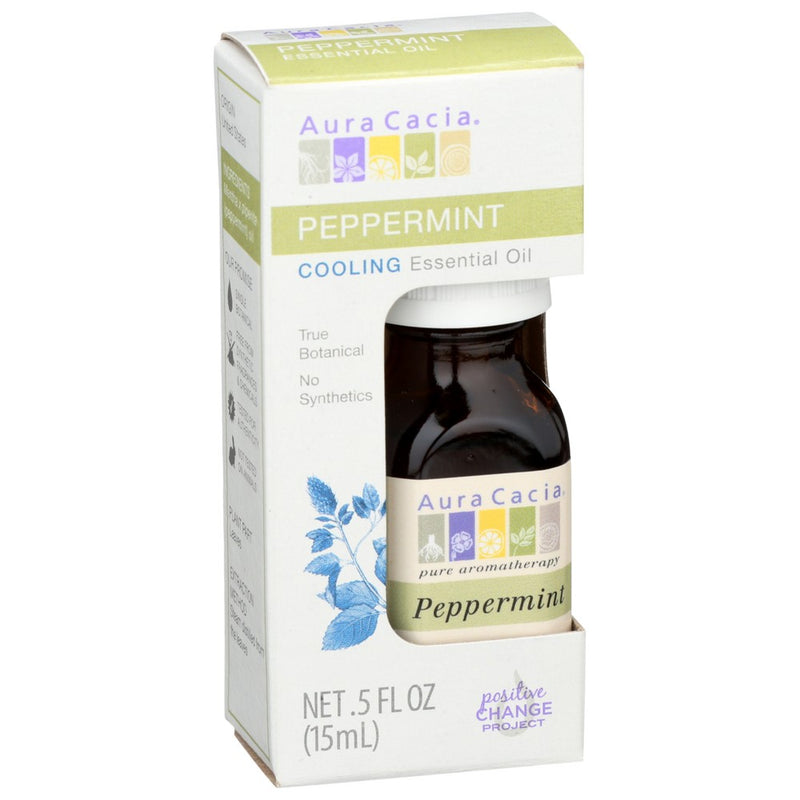 Aura Cacia Oil Essential Peppermint Bxd - 1 Ounce, Case of 1