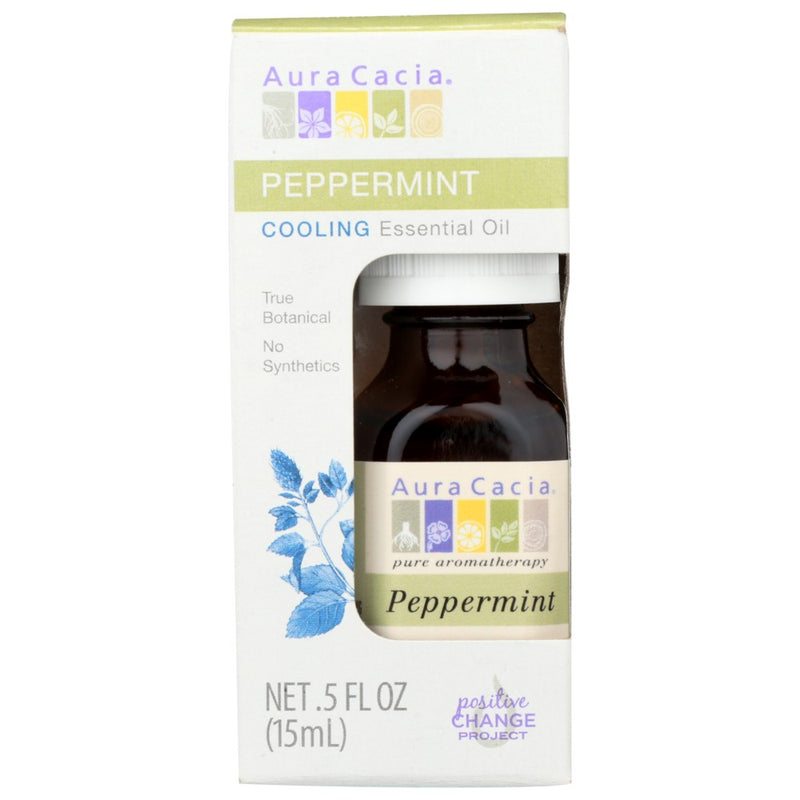 Aura Cacia Oil Essential Peppermint Bxd - 1 Ounce, Case of 1