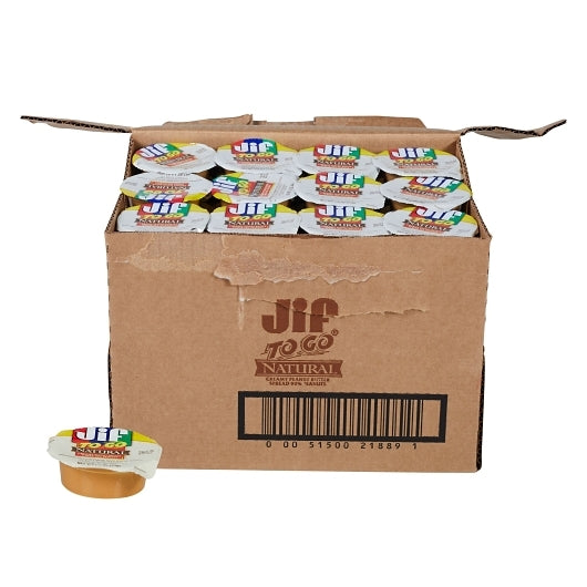 Smucker Food Jif Natural Peanut Butter to Go 1.5 Ounce Size - 96 Per Case
