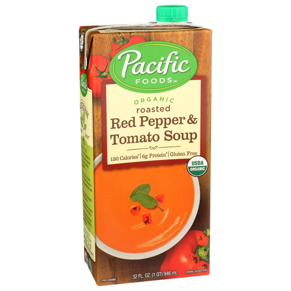 Pacific Foods Soup Crmy Rstd Pppr Tmo Organic Gluten Free - 32 Ounce,  Case of 12