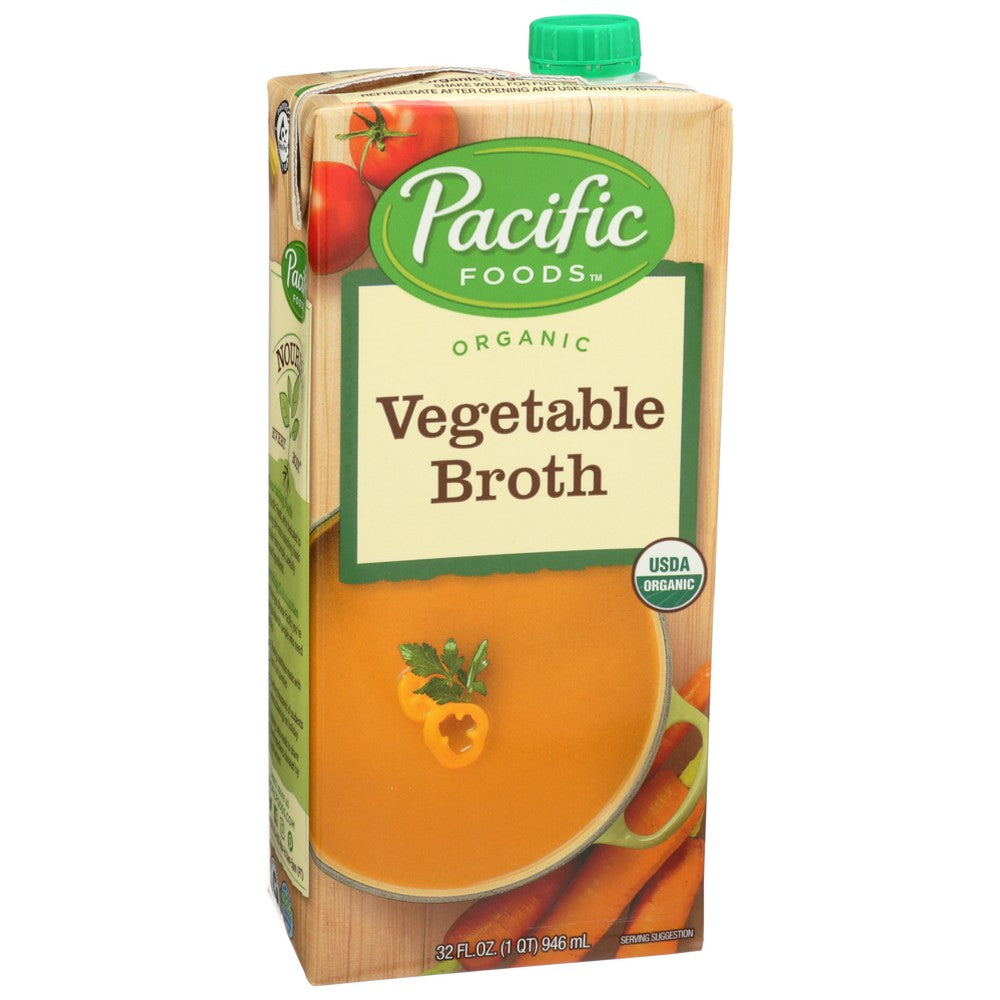 Pacific Foods Broth Vegtbl Gf Ff - 32 Ounce,  Case of 12