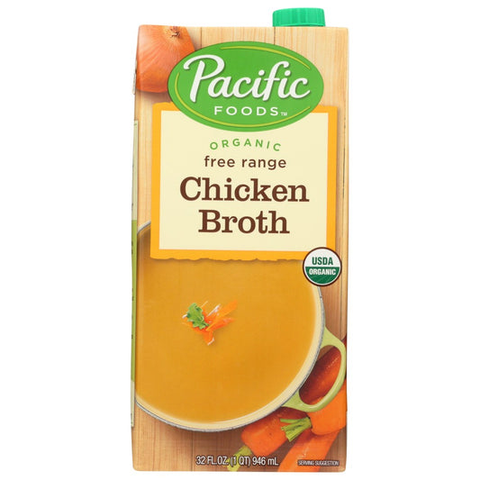 Pacific Foods Broth Chkn Frange Organic Gf - 32 Ounce,  Case of 12