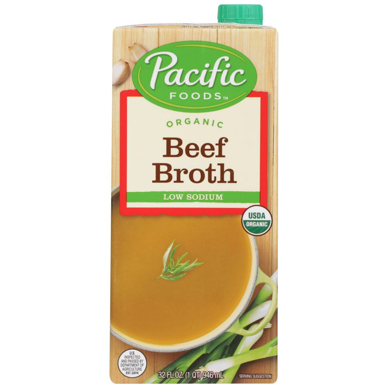 Pacific Foods Broth Beef Ls Organic - 32 Ounce, Case of 12