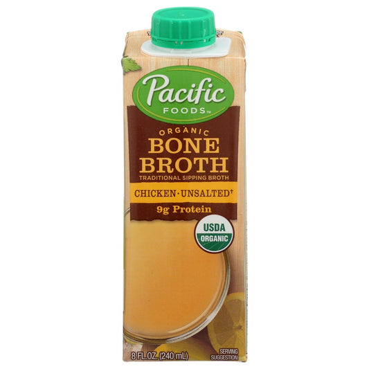 Pacific Foods Bone Broth Chicken Organic - 8 Ounce,  Case of 12