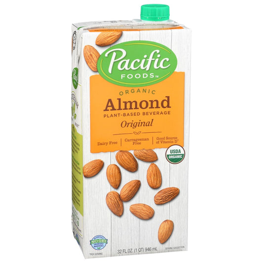 Pacific Foods Bev Drk Almond Organicnl Gluten Free Df Organic - 32 Fluid Ounce,  Case of 12