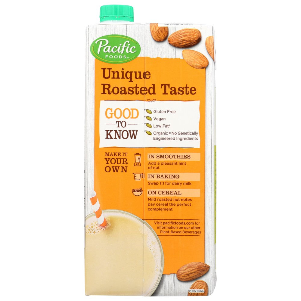 Pacific Foods Bev Drk Almond Organicnl Gluten Free Df Organic - 32 Fluid Ounce,  Case of 12