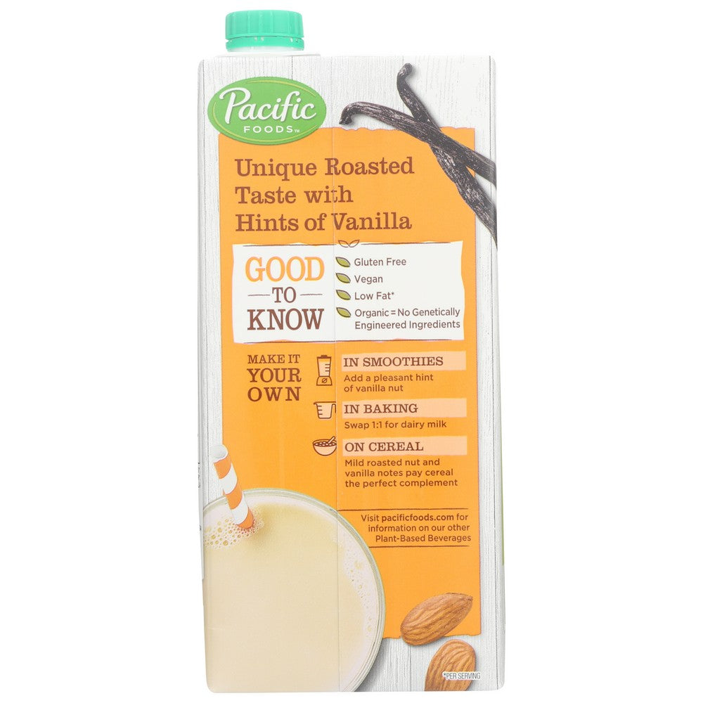 Pacific Foods Bev Almond Vnla Gluten Free Organic - 32 Fluid Ounce,  Case of 12