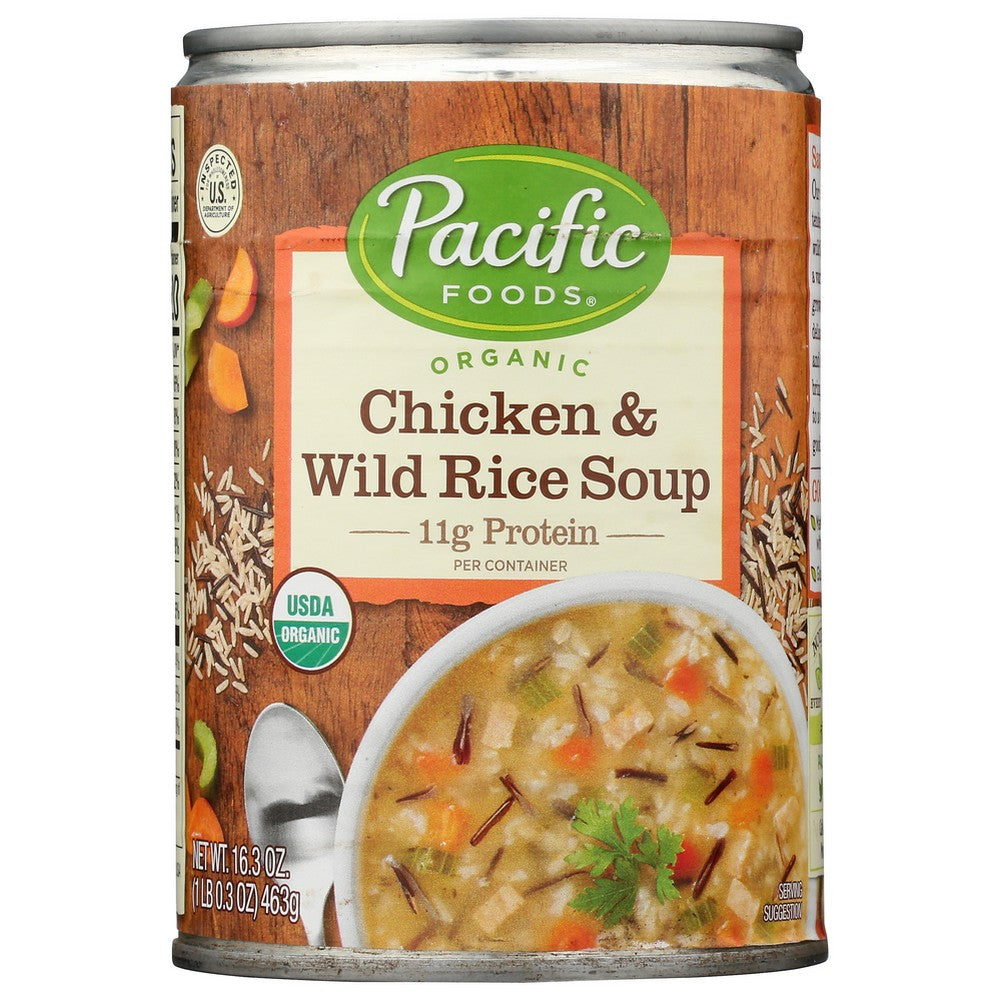 Pacific Foods® ,  Pfo Organic Ckn Wild Rice 16.3Oz 12Ca 16.3 Ounce,  Case of 12