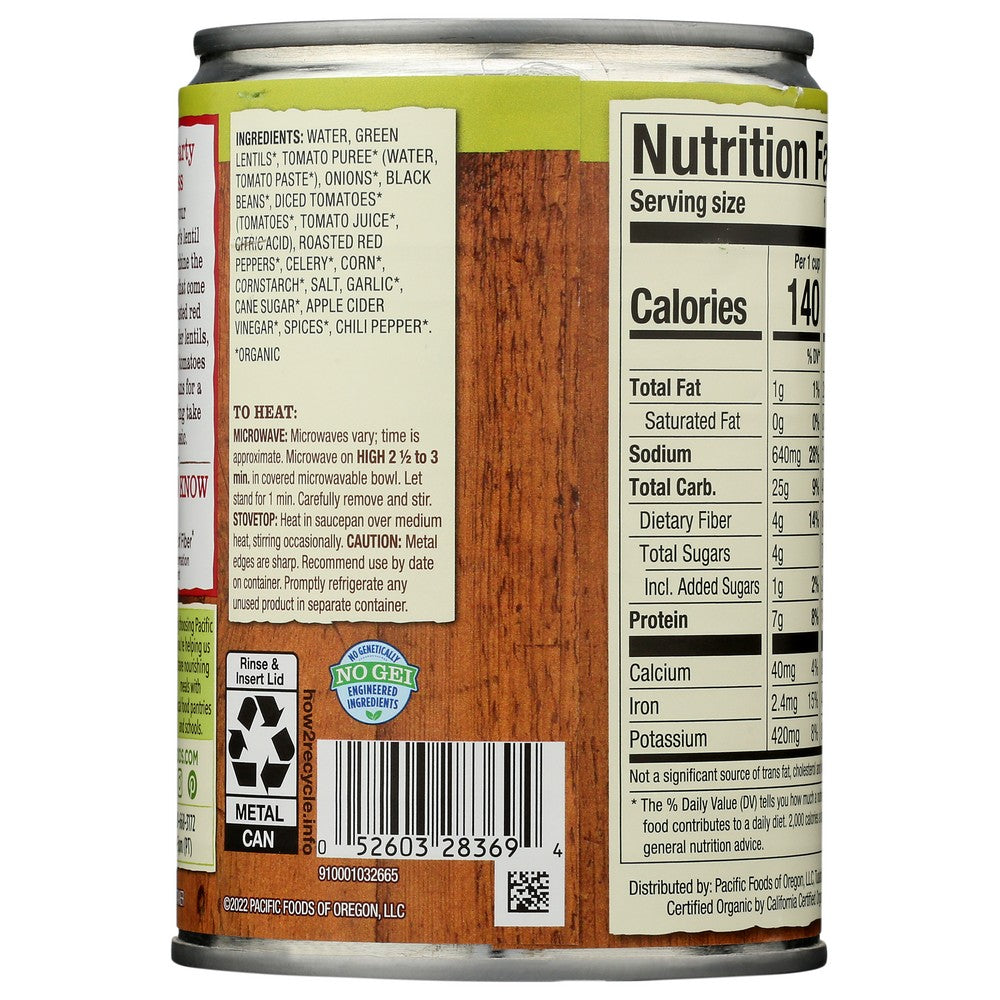 Pacific Foods® ,  Pfo Organic Veg Lntl 16.3Oz 12Ca 16.3 Ounce,  Case of 12