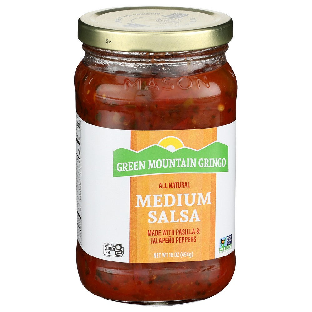 Green Mountain Gringo® 2.00400, Green Mountain Gringo Salsa, Medium, 16 Oz.,  Case of 6