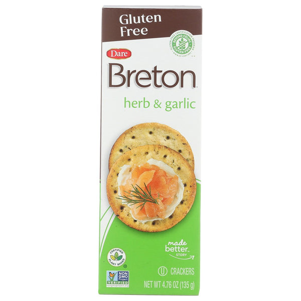 Breton® ,  Breton Gluten Free Herb And Garlic 4.76Oz 4.76 Ounce,  Case of 6