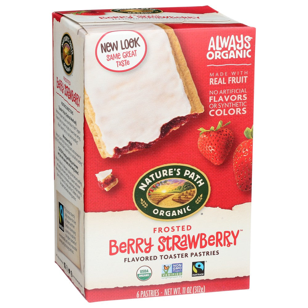 Nature's Path Organicanic® 41000U, Nature's Path Toaster Pastries, Berry Strawberry Frosted, 6 Count,  Case of 12