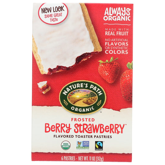 Nature's Path Organicanic® 41000U, Nature's Path Toaster Pastries, Berry Strawberry Frosted, 6 Count,  Case of 12